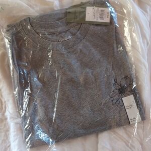 Goodfellow & Co Gray Short Sleeve Tee with Floral Accent